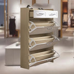 Compact Shoe Storage Cabinet - Modern Entrance Hall Organizer