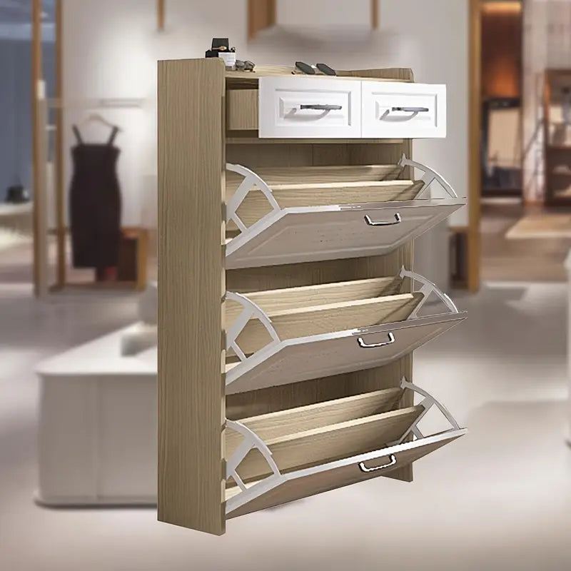 Compact Shoe Storage Cabinet - Modern Entrance Hall Organizer