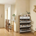 Compact Shoe Storage Cabinet - Modern Entrance Hall Organizer
