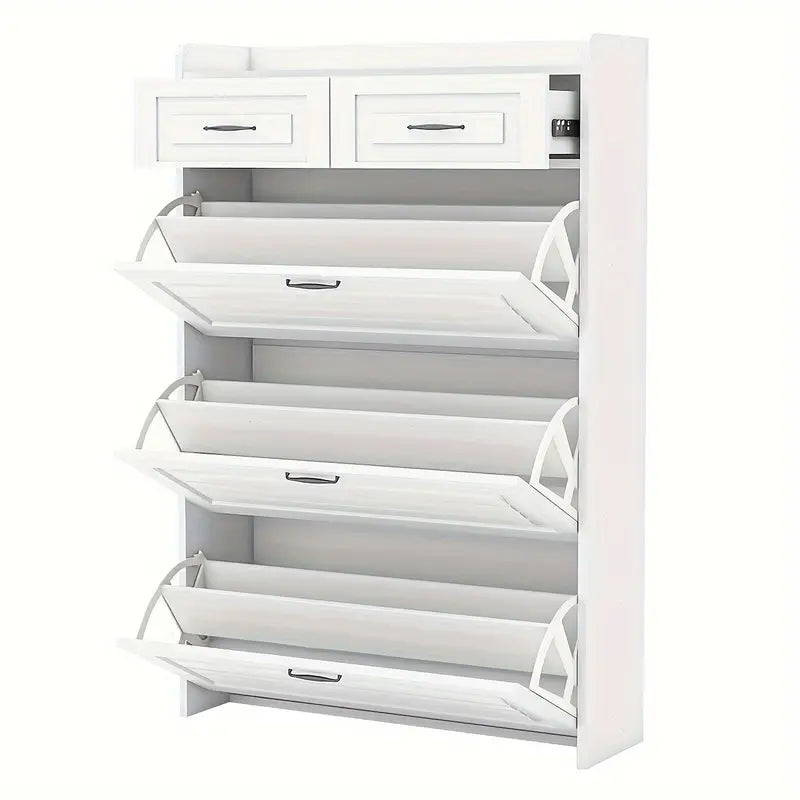 Compact Shoe Storage Cabinet - Modern Entrance Hall Organizer